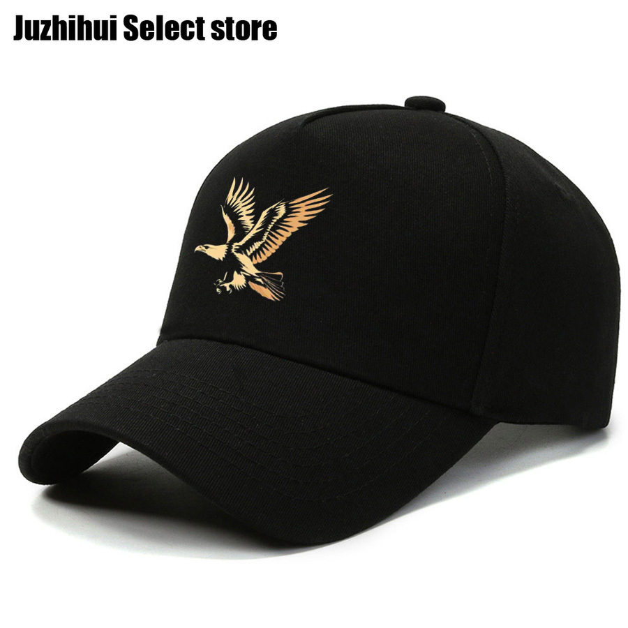 Corduroy Cap 5 Panel - หมวกแก๊ปพิมพ์ลายอินทรีแฟชั่น หมวกเบสบอลแบบยูนิเซ็กซ์ หมวกทรัคเกอร์ 5 แผง เหมาะสำหรับใส่ไปทำงานทุกวันและตกปลา