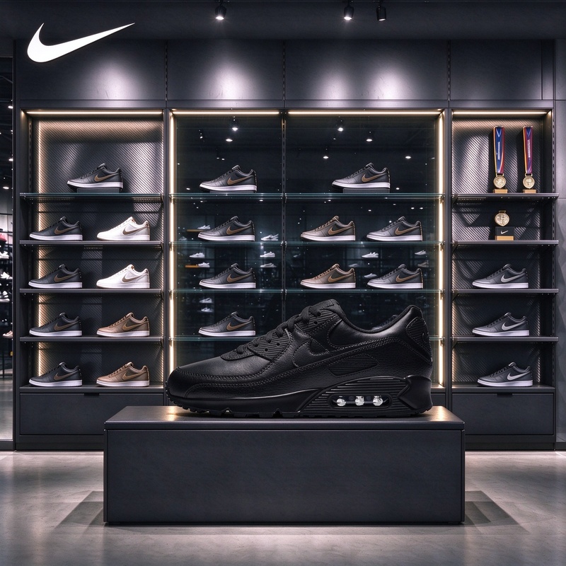 Nike Shoes Air Max 90 - รองเท้าผ้าใบผู้ชาย Nike Air Max 90, รองเท้าวิ่งที่มีแผ่นรองรับแรงกระแทกบริเวณส้น,