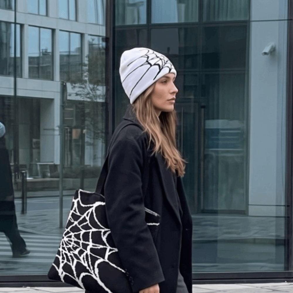 หมวกบีนนี่ลายใยแมงมุมสไตล์ฮิปฮ - Beanie Cuffed Knit บทวิจารณ์และราคา