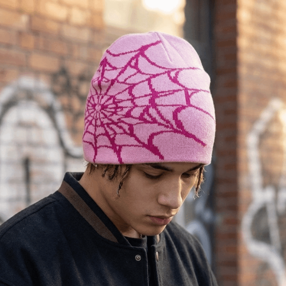 หมวกบีนนี่ลายใยแมงมุมสไตล์ฮิปฮ - Beanie Cuffed Knit บทวิจารณ์และราคา