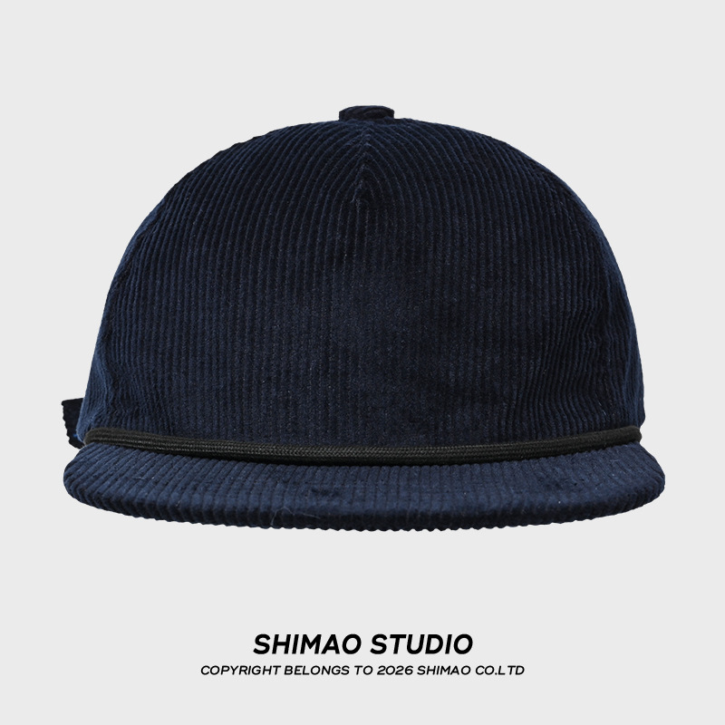 หมวกเบสบอลฮิปฮอปปีกแบนห้าแผง ป - Corduroy Cap 5 Panel บทวิจารณ์และราคา
