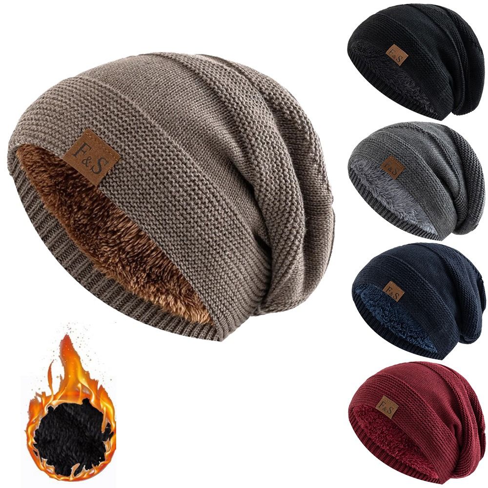 หมวกบีนนี่กันหนาวบุขนเฟอร์ สไต - Beanie Cuffed Knit บทวิจารณ์และราคา