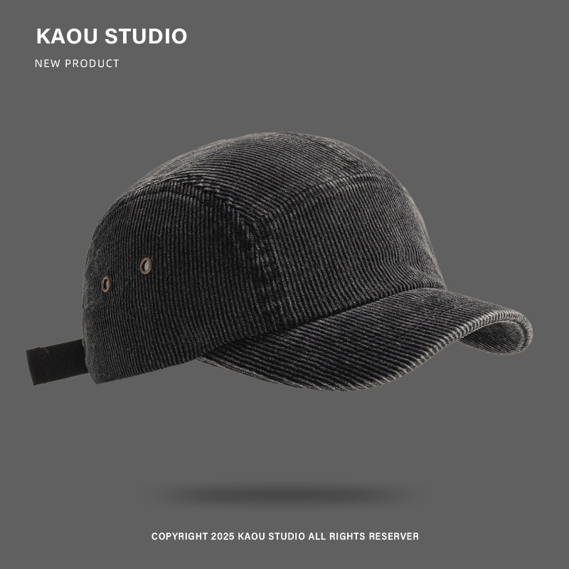 หมวกเบสบอลทรงห้าแฉกผ้าลูกฟูกสี - Corduroy Cap 5 Panel บทวิจารณ์และราคา