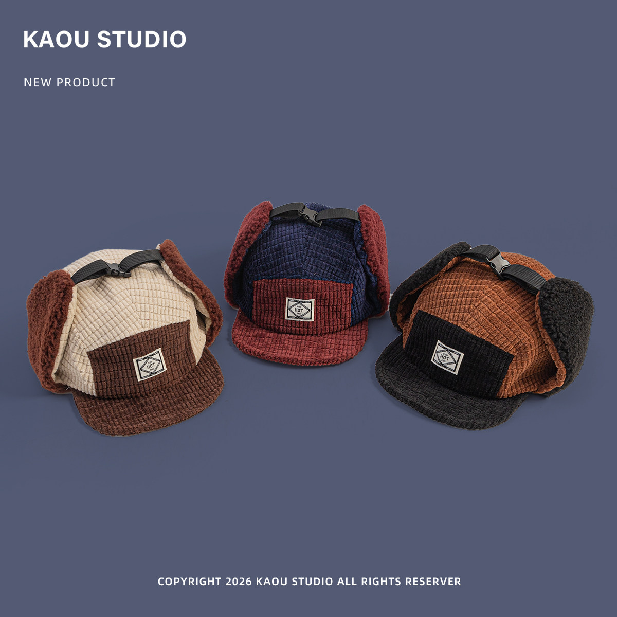 หมวกทรงนักบินสไตล์วินเทจผ้าลูก - Corduroy Cap 5 Panel บทวิจารณ์และราคา